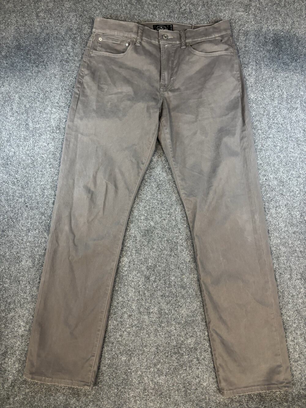 Lucky Brand Jeans 33X32 Gray Denim Straight Leg Heritage Slim